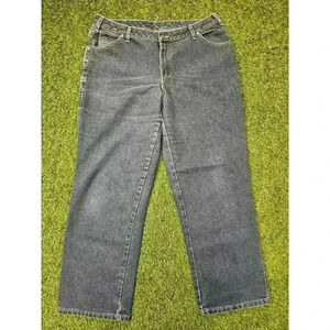 Dickies Size 18 RG Women's Dark Wash Loose Fit Denim Jeans